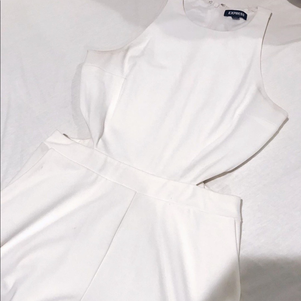 Express white jumpsuit